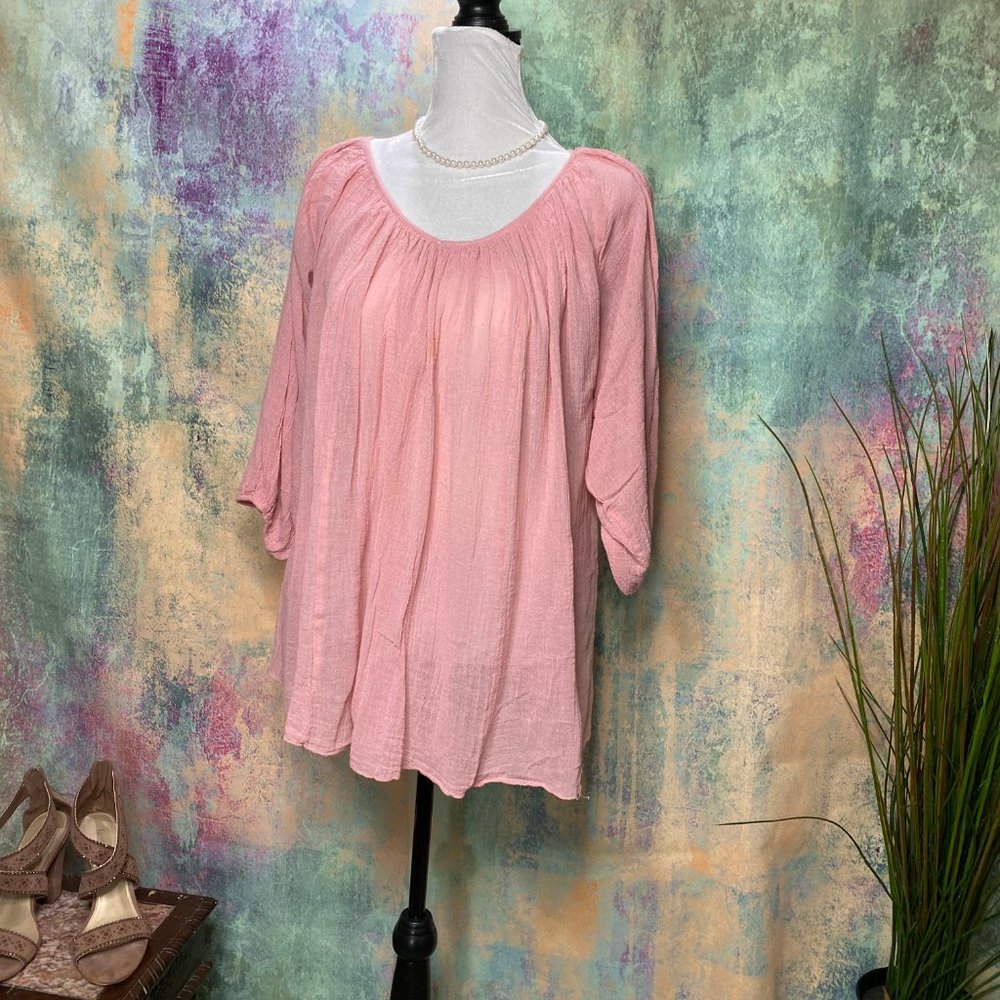 📌Elan  Light Transparent Cotton Blouse